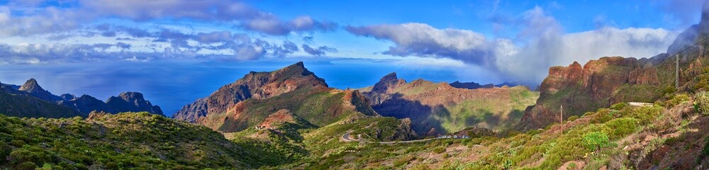 Fototapeta na wymiar road to Masca Tenerife panorama