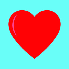 Red heart icon, love icon