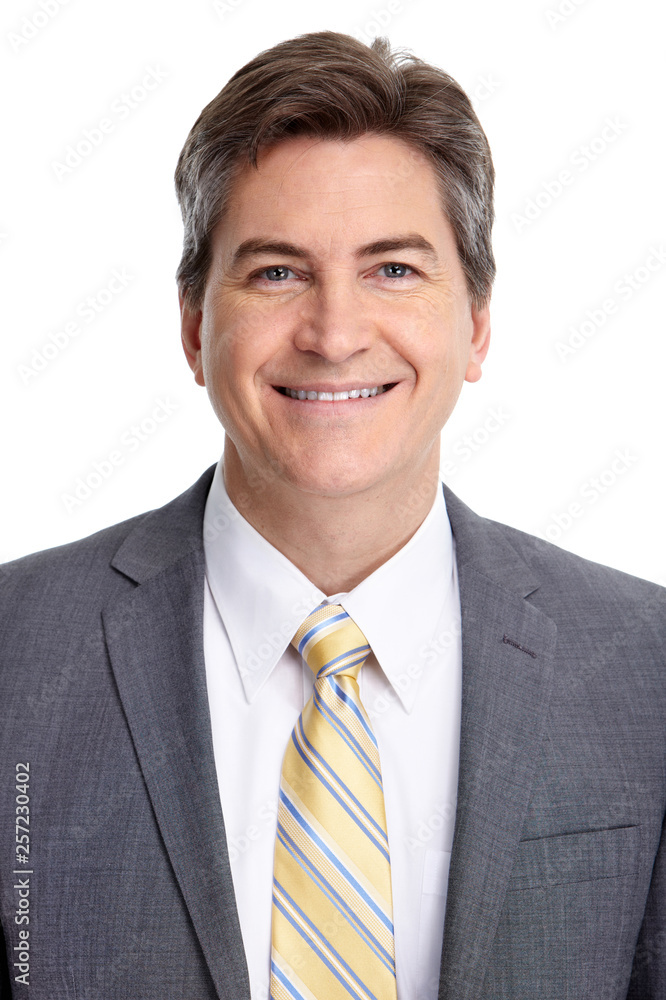 Poster Mature smiling businessman portrait.