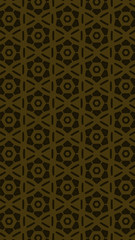 Ornate geometric pattern and two-tone abstract background