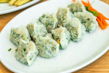 pork dumpling with vegetable in chinese style