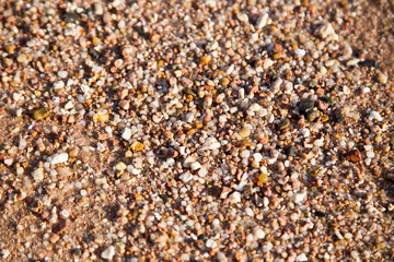 Sand texture on the beach. Natural background.