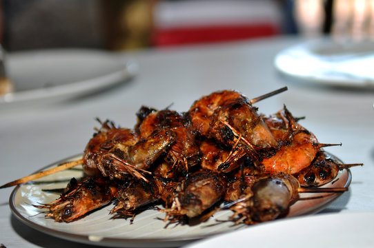 Shiny Grilled Shrimp Satay