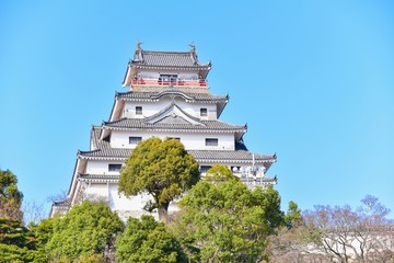 Fototapeta na wymiar View of Ancient Karatsu Castle