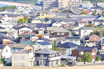 Fototapeta na wymiar Buildings in Karatsu City, Saga Prefecture