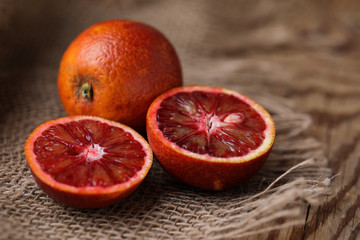 grapefruit on wooden table