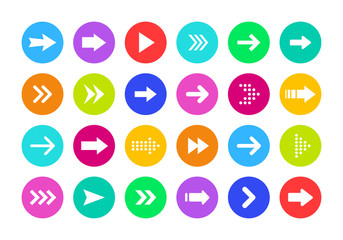 Arrows big black set icons. Arrow icon. Arrow vector collection. Arrow. Cursor. Modern simple arrows. Vector illustration.