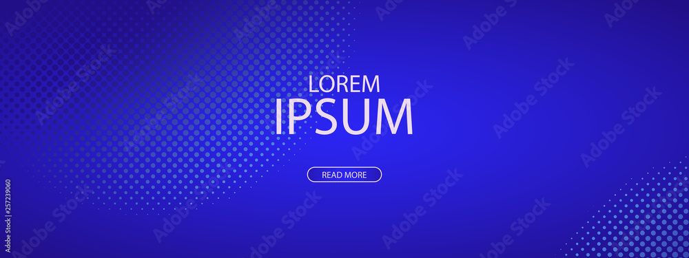 Wall mural abstract halftone pattern with gradients for banner, site, lending and social network covers. vector