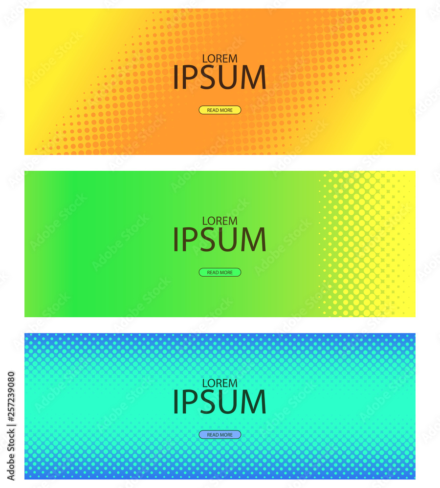 Canvas Prints abstract halftone pattern with gradients for banner, site, lending and social network covers. vector