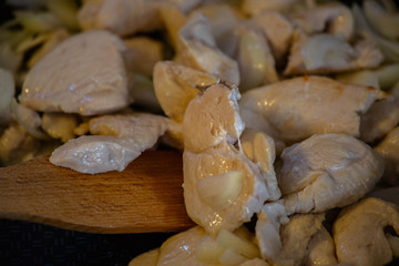 chicken breast frying process