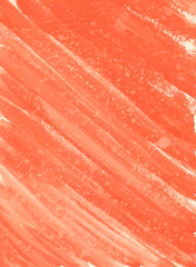 Abstract watercolor background. Orange watercolor background, brush strokes diagonally. Handmade on paper with paints. Blurred, vertical, macro.