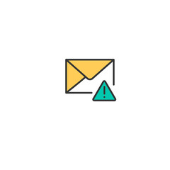 Mail icon design. Interaction icon vector design