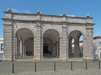 Fototapeta na wymiar Sightseeing with historic buildings in Beja in Portugal