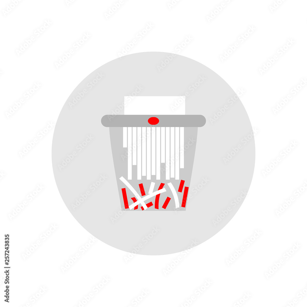 Aufkleber recycle bin for trash and garbage. vector flat icon for web. circle design.