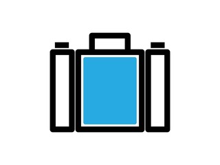 suitcase filled vector icon