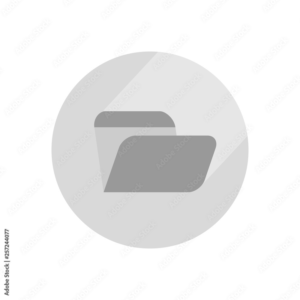 Aufkleber simple document folder vector design. circle design in long shadow.