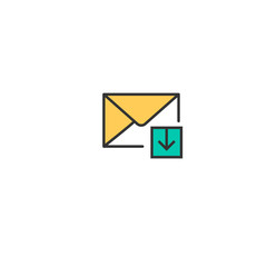 Mail icon design. Interaction icon vector design