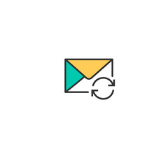Mail icon design. Interaction icon vector design