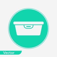 Food container vector icon sign symbol