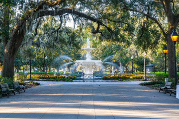 Fototapeta Fountain in Forsyth Park, Savannah obraz