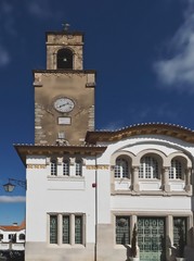Sightseeing with historic buildings in Beja in Portugal