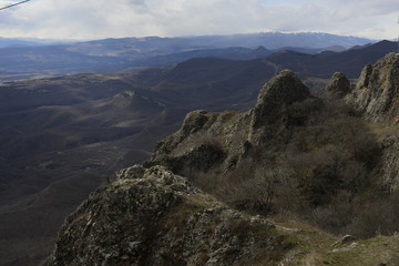 Fototapeta premium view of mountains