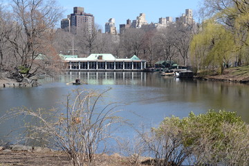 Fototapeta na wymiar Lake in the Central Park, New York City