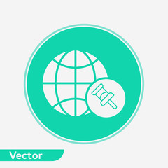 Globe vector icon sign symbol