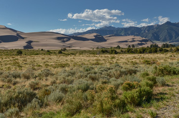 Great Sand Dunes National Park and Preserve and Sangre de Christo Range (Saguache county, Colorado, USA)