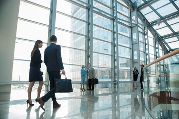 Business people walking