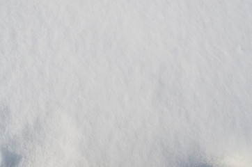 The texture of the fallen snow