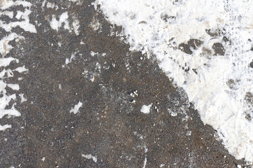 Asphalt texture in snow