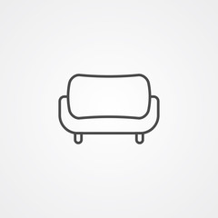Sofa vector icon sign symbol