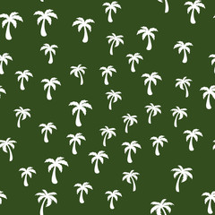 Fototapeta na wymiar Coconut palm tree. Tropical vector Seamless pattern