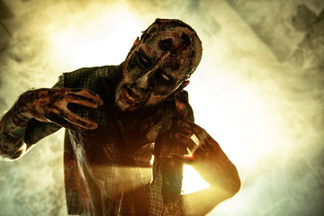 scary zombie man
