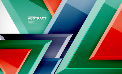 Tech futuristic geometric 3d shapes, minimal abstract background