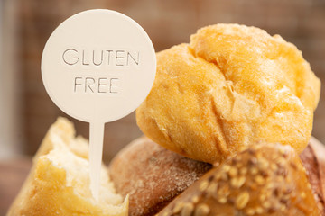 Bread and buns without any gluten for people with allergy
