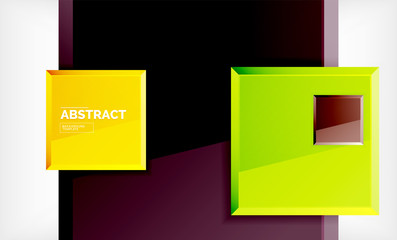 Geometric abstract background, modern square design