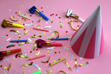 texture festive cap and accessories for a party