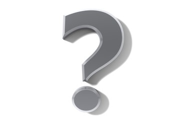 question mark 3d silver query interrogation point icon