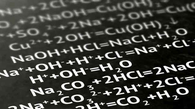 Chemical in the page. Negative image. Looping footage has 4K resolution.