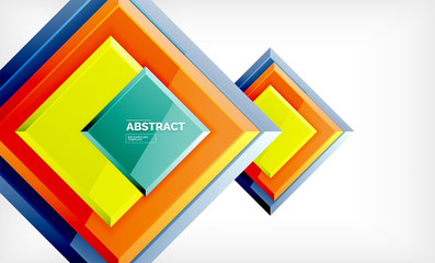 Geometric abstract background, modern square design