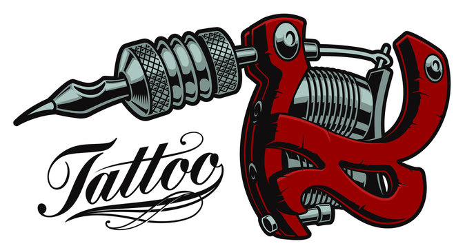Tattoo Machine Vector Art Icons and Graphics for Free Download