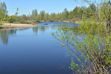 The beginning of may on a protected river.