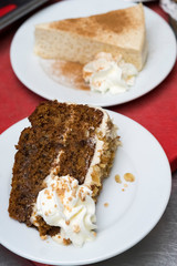 Trozos de tarta hechos a mano