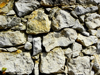 old stone wall of stones