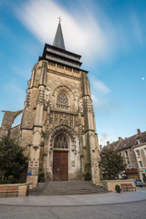 Fototapeta na wymiar Church of Notre Dame of Neufchatel en Bray, Normandy region, France