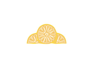 Vector seamless pattern with hand drawn lemon slices. Beautiful design elements, perfect for prints and patterns.