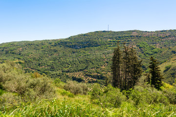Mountainous nature of western part of the island of Crete. Greece