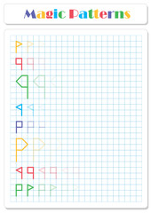 Continue the pattern with crayons or felt-tip pens